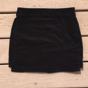 Forever 21 Black Velvet Mini Skirt